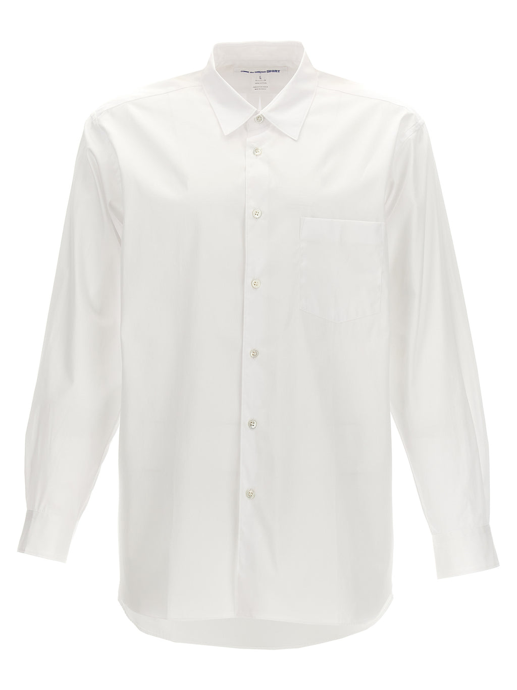 Comme Des Garçons White Cotton Blouse