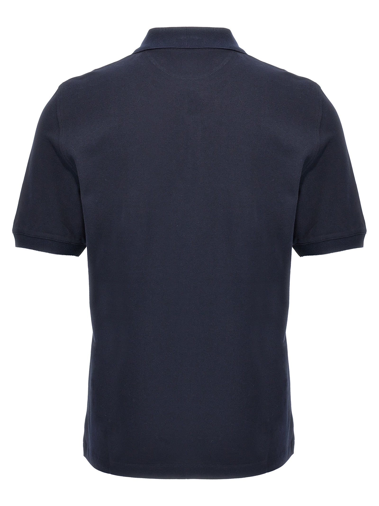 Polo azul de algodón de Brunello Cucinelli