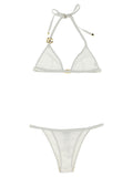 Bikini Dolce & Gabbana blanco de poliamida