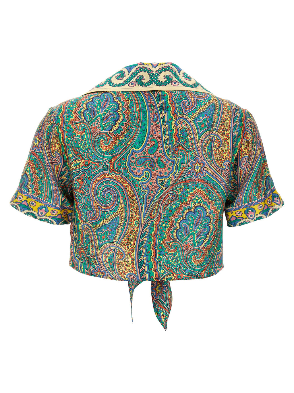 Camisa con estampado de seda multicolor Etro