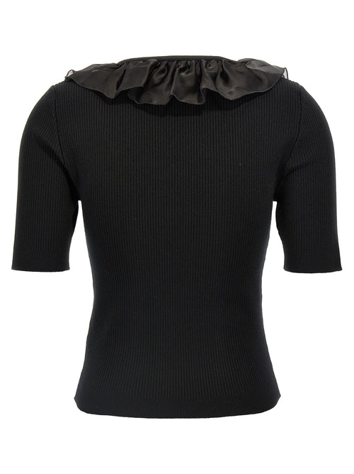 Camiseta de lana negra de Alessandra Rich