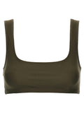 The Andamane Brown Polyamide Tank Tops