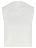 Armarium White Cotton Sleeveles T-Shirt