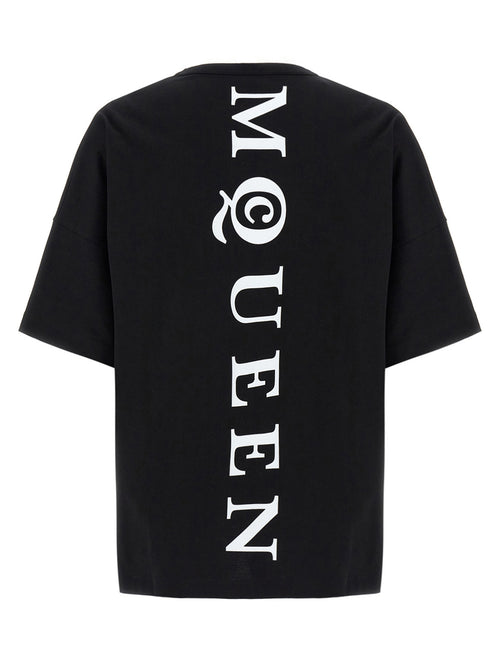 T-shirt bicolore en coton Alexander McQueen