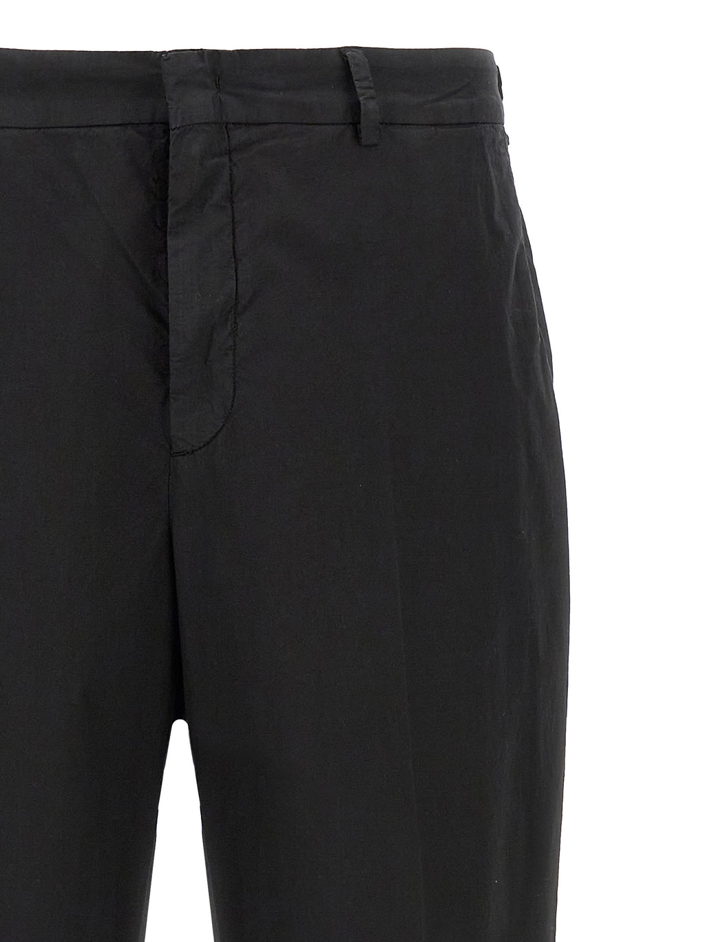 CELLAR DOOR Black Cotton Casual Pants