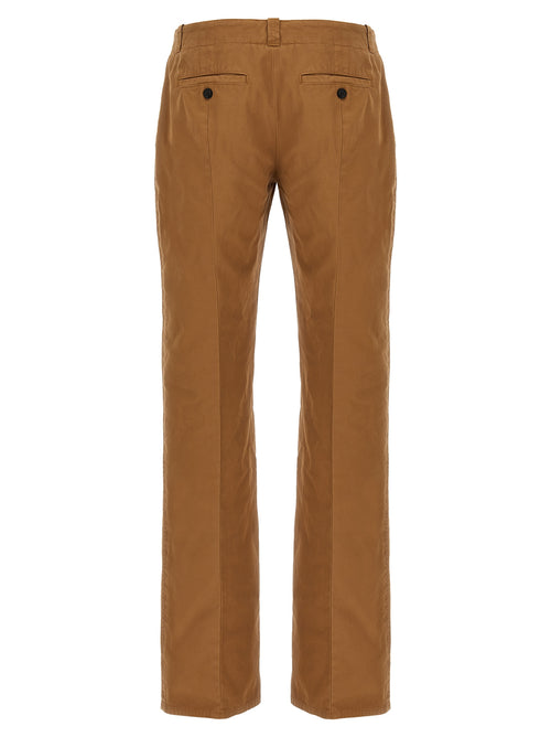 Pantalones chinos Alexander McQueen de algodón marrón