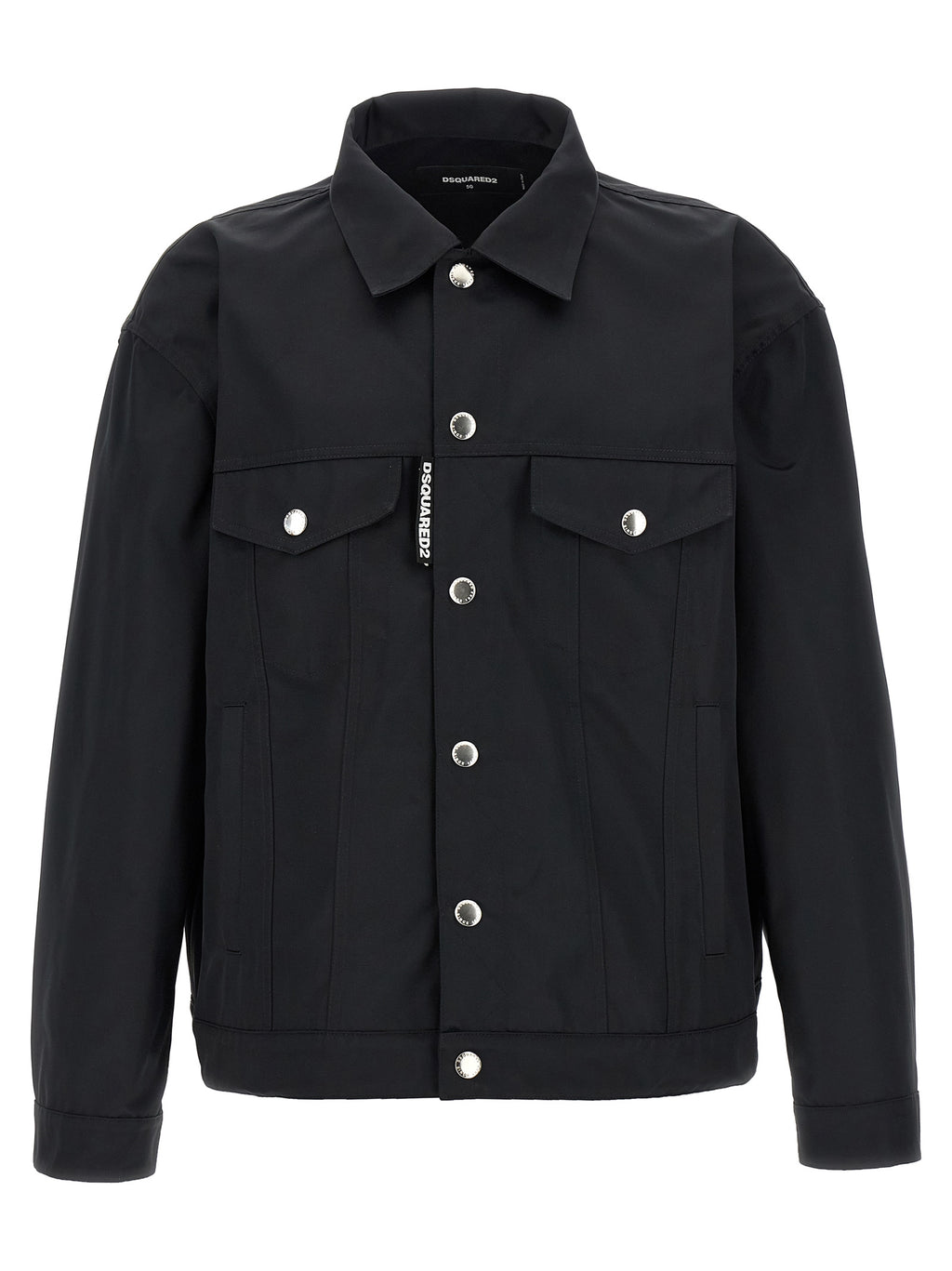 Chaqueta larga Dsquared² de poliéster negro
