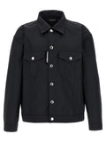 Chaqueta larga Dsquared² de poliéster negro