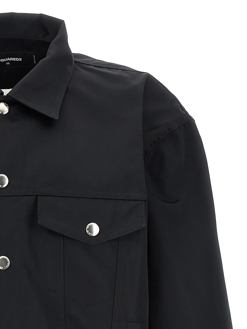 Chaqueta larga Dsquared² de poliéster negro