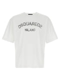 Camiseta de algodón blanca Dsquared²