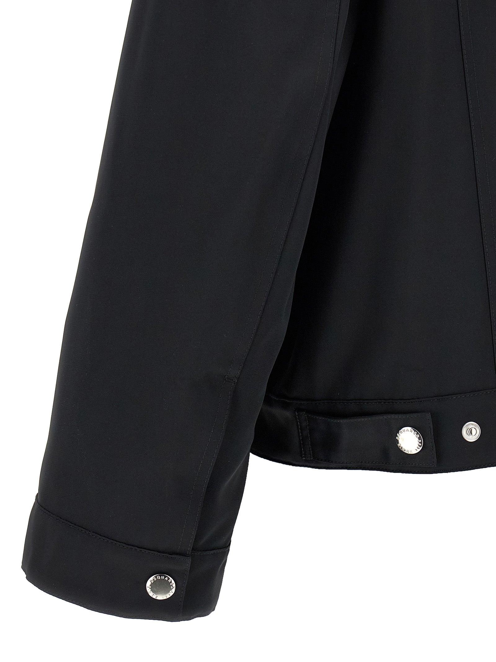Chaqueta larga Dsquared² de poliéster negro