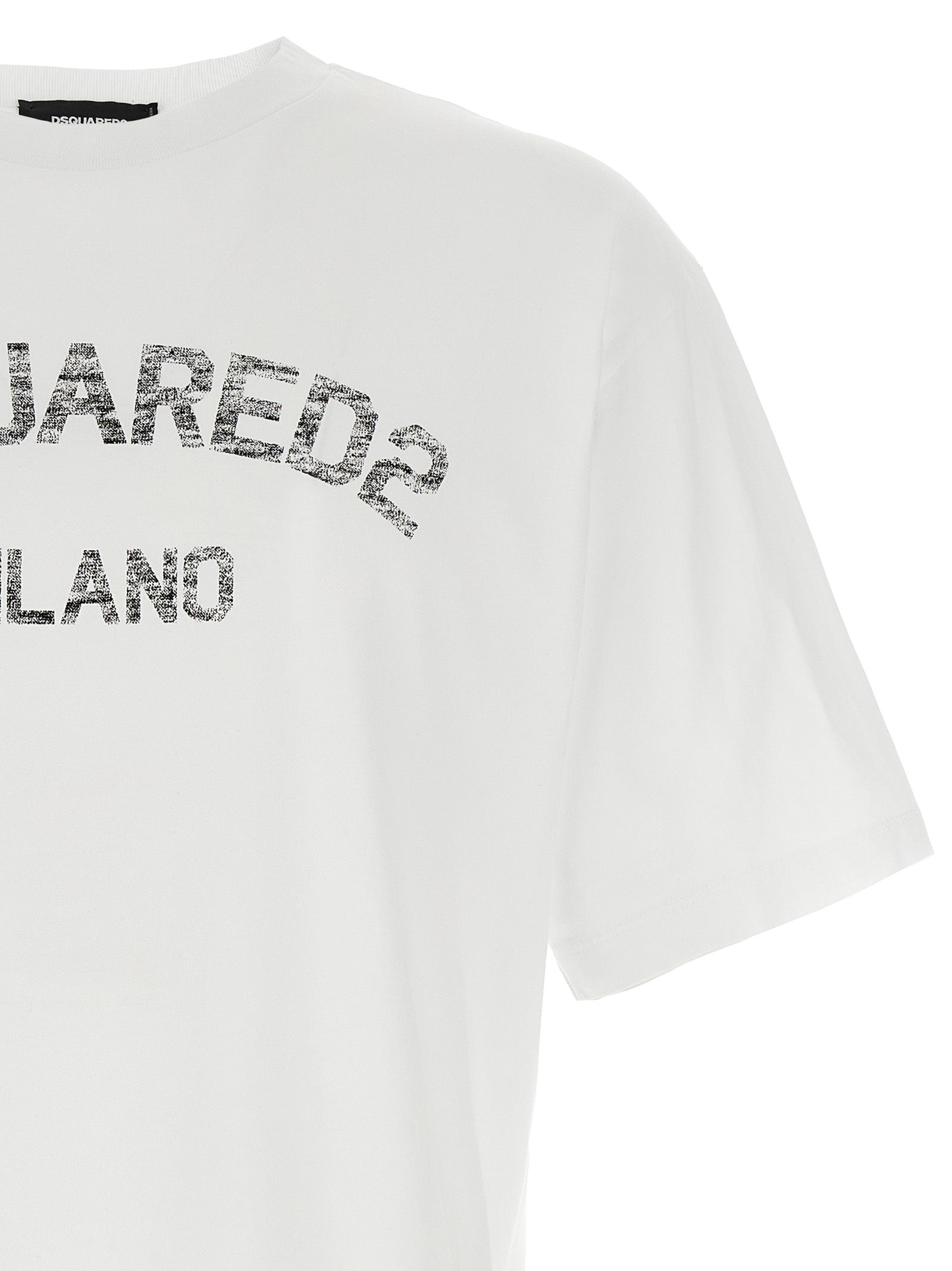 Camiseta de algodón blanca Dsquared²