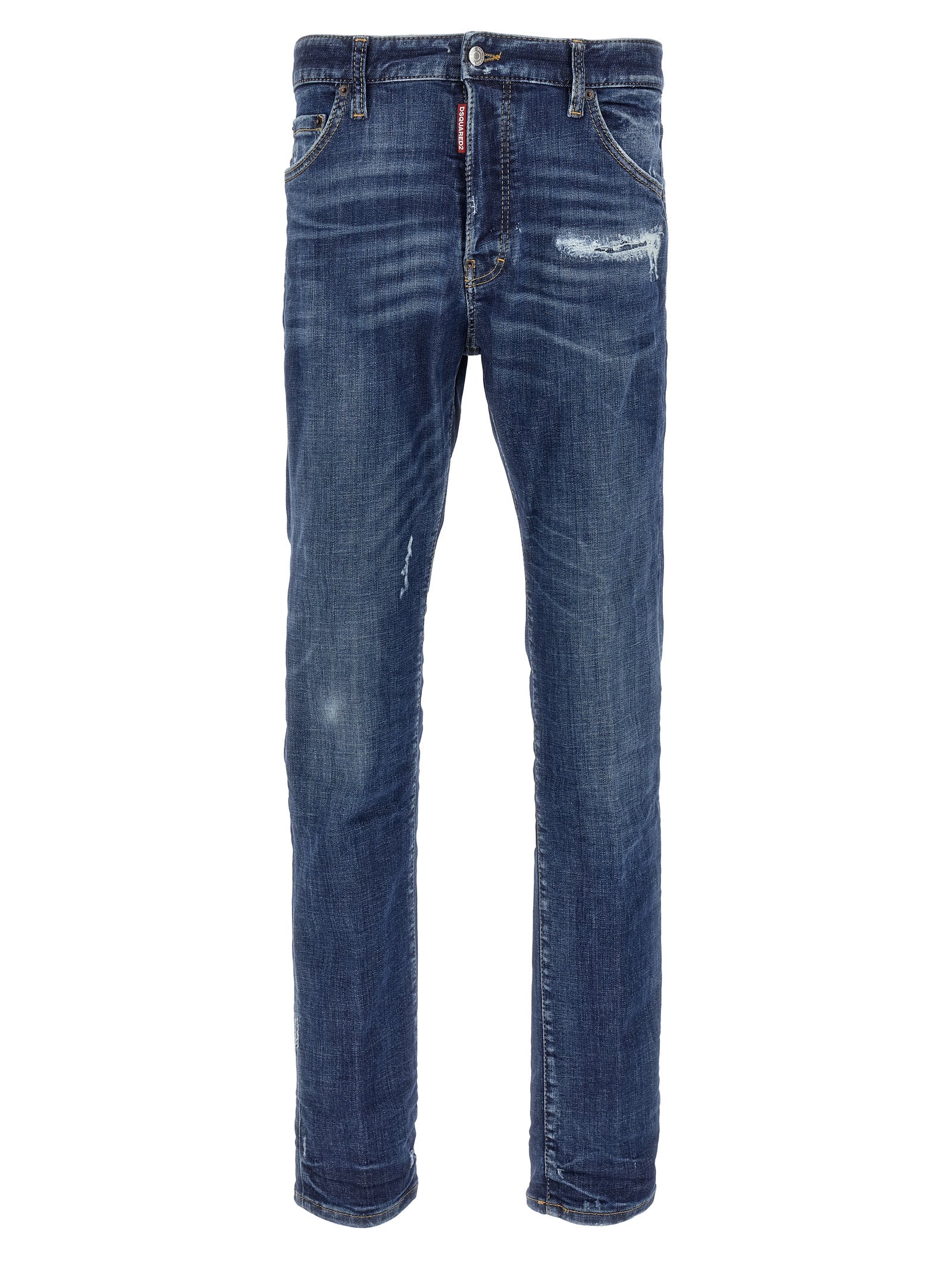 Jeans Dsquared² de algodón azul de corte ajustado