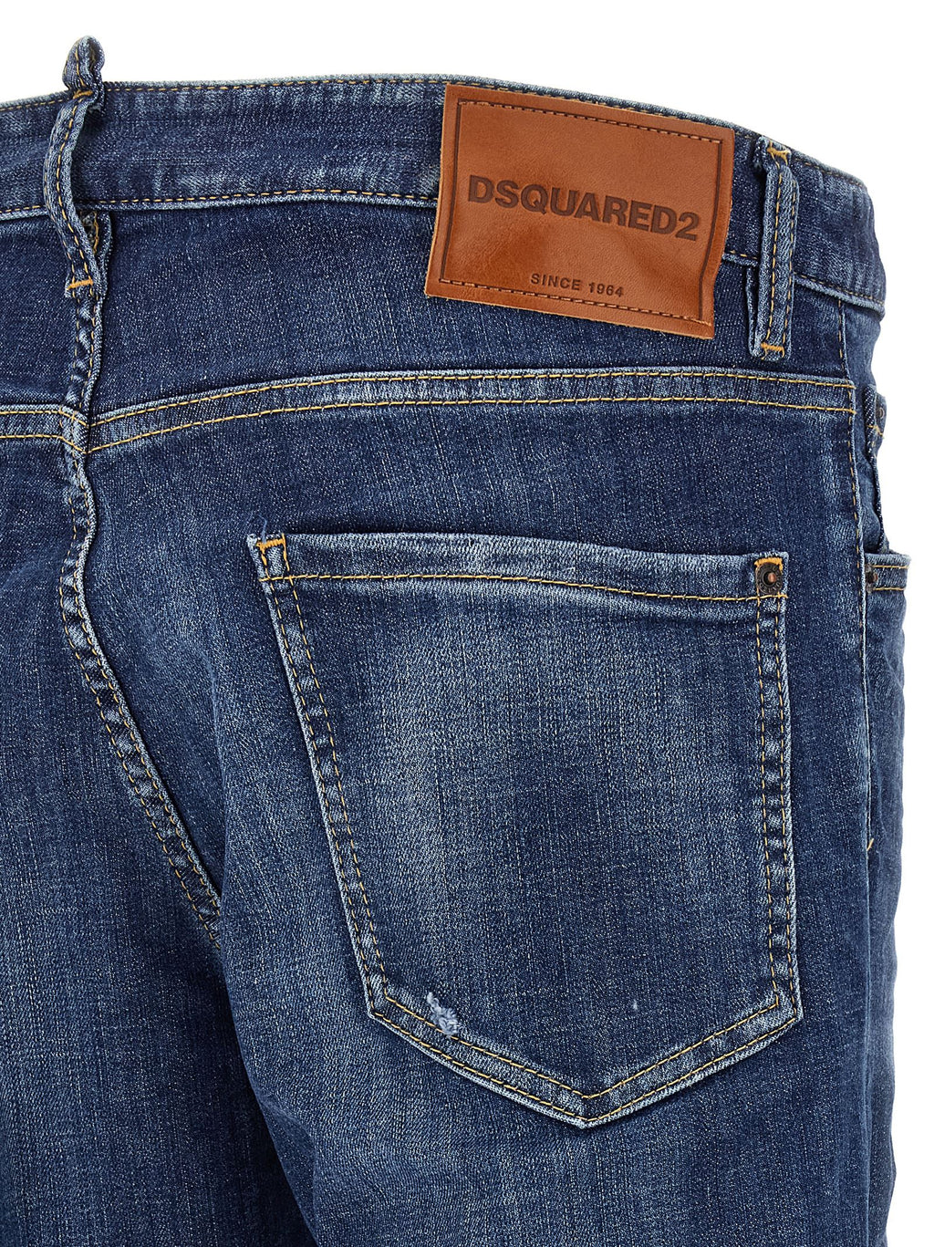 Jeans Dsquared² de algodón azul de corte ajustado