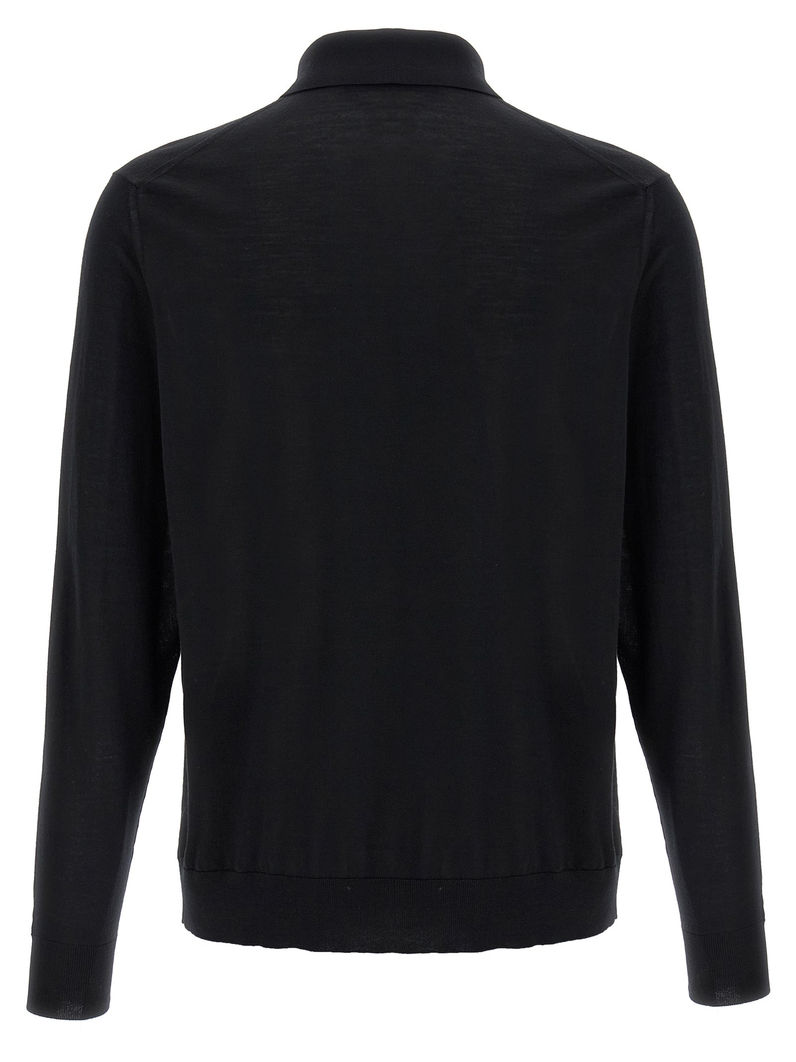 Polo de lana negra Kiton