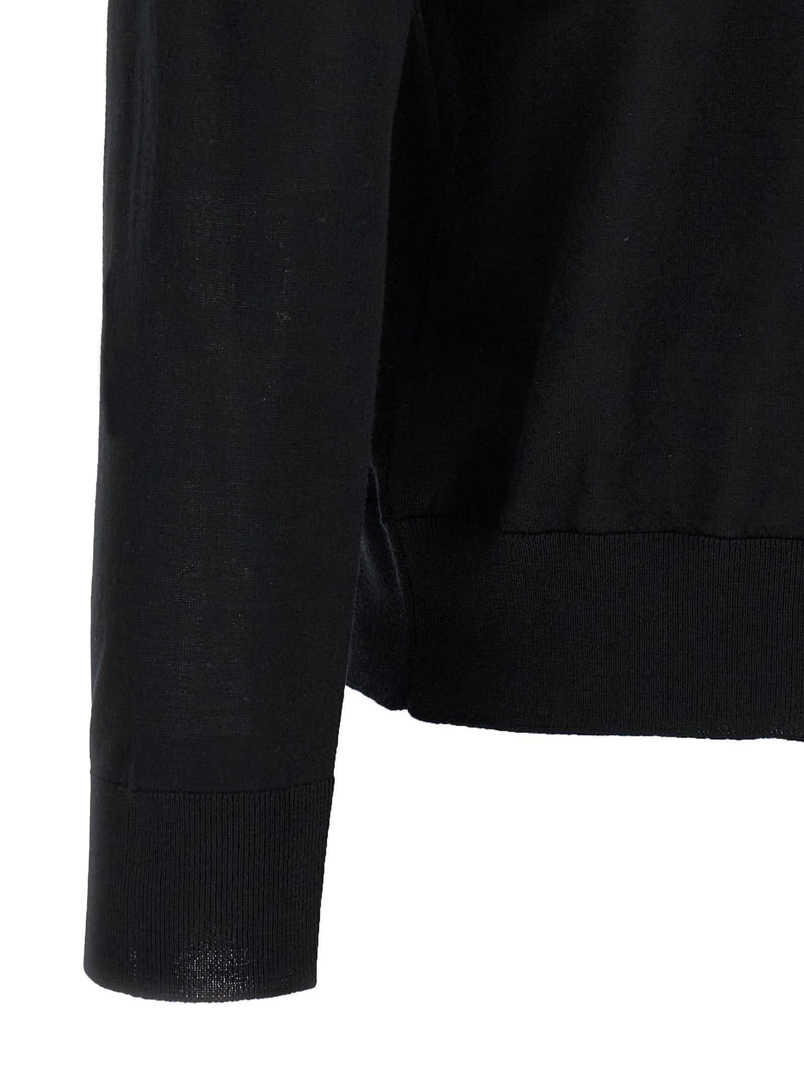Polo de lana negra Kiton