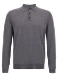 ZANONE Gray Virgin Wool Polo Shirt