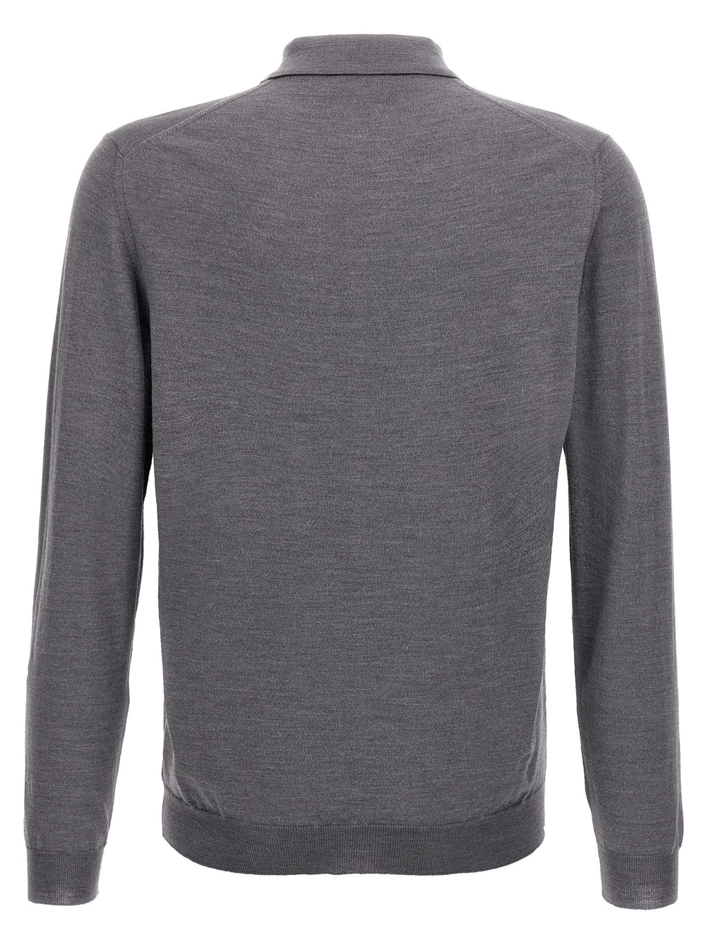 ZANONE Gray Virgin Wool Polo Shirt