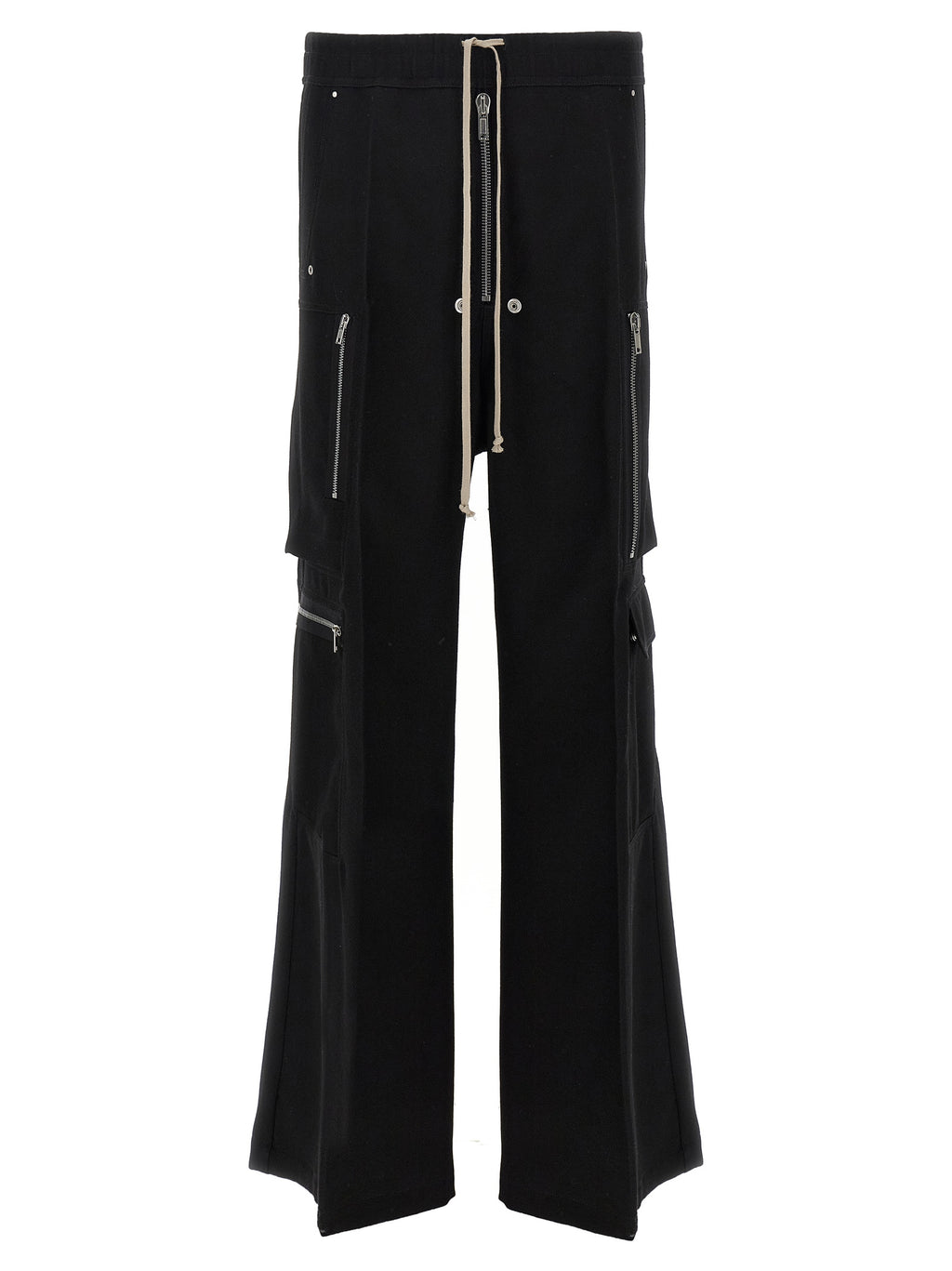 Rick Owens Black Wool Cargo Pants