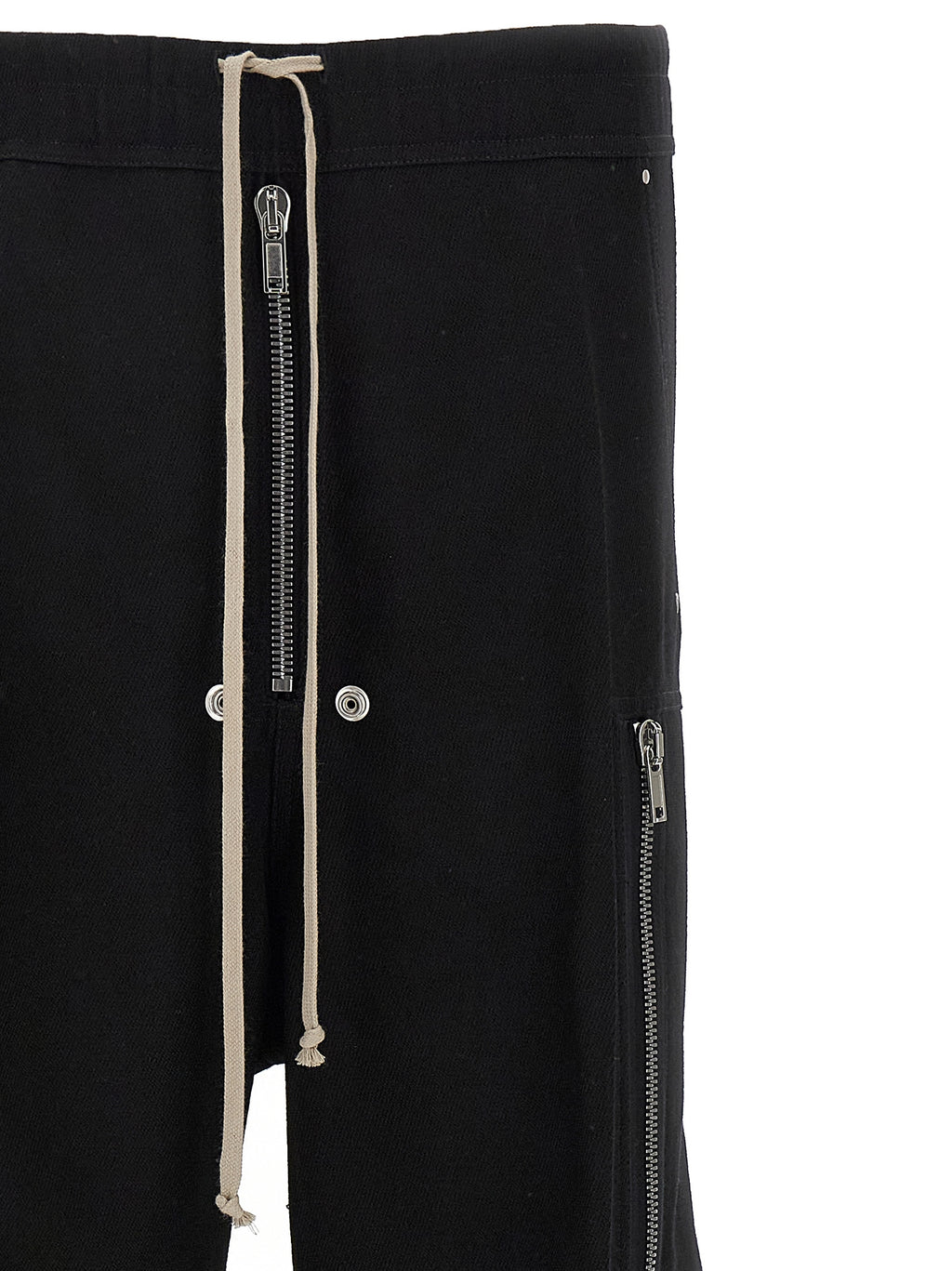 Rick Owens Black Wool Cargo Pants