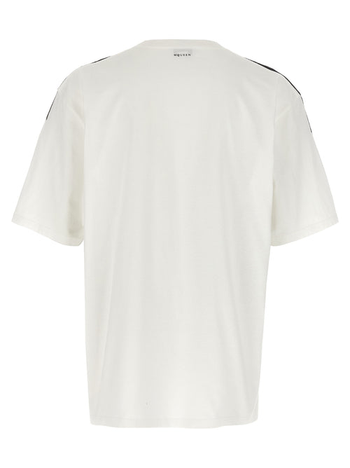 T-shirt bicolore en coton Alexander McQueen