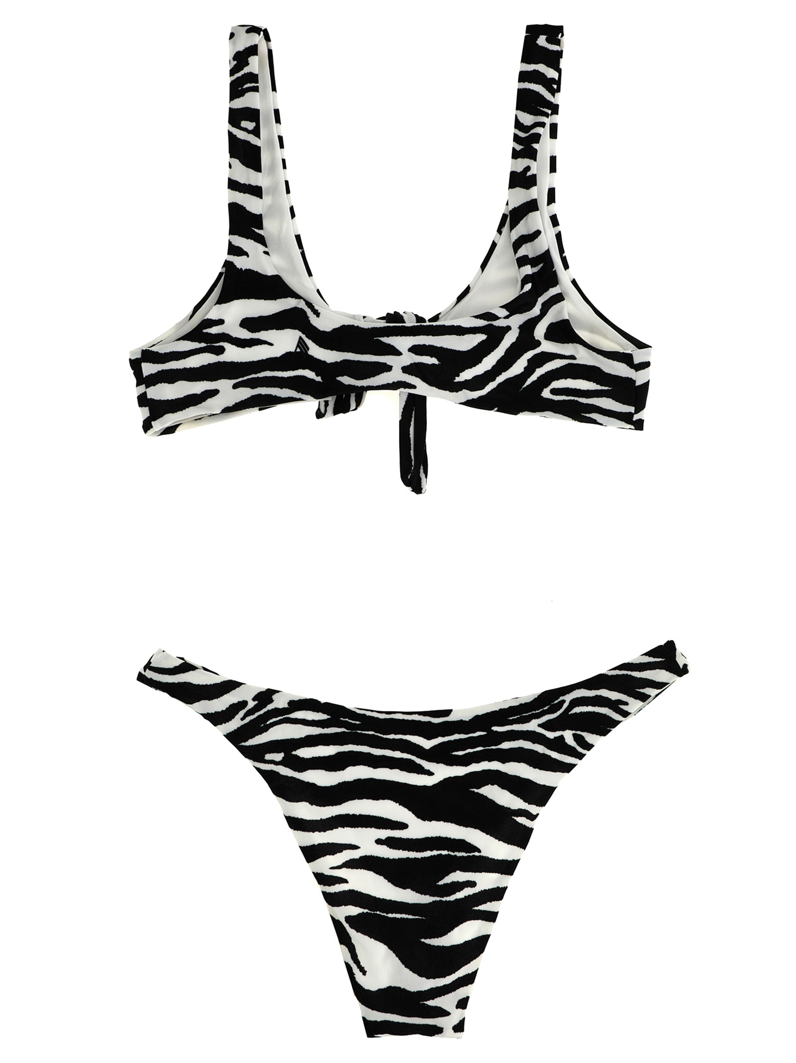 El bikini de poliamida bicolor The Attico