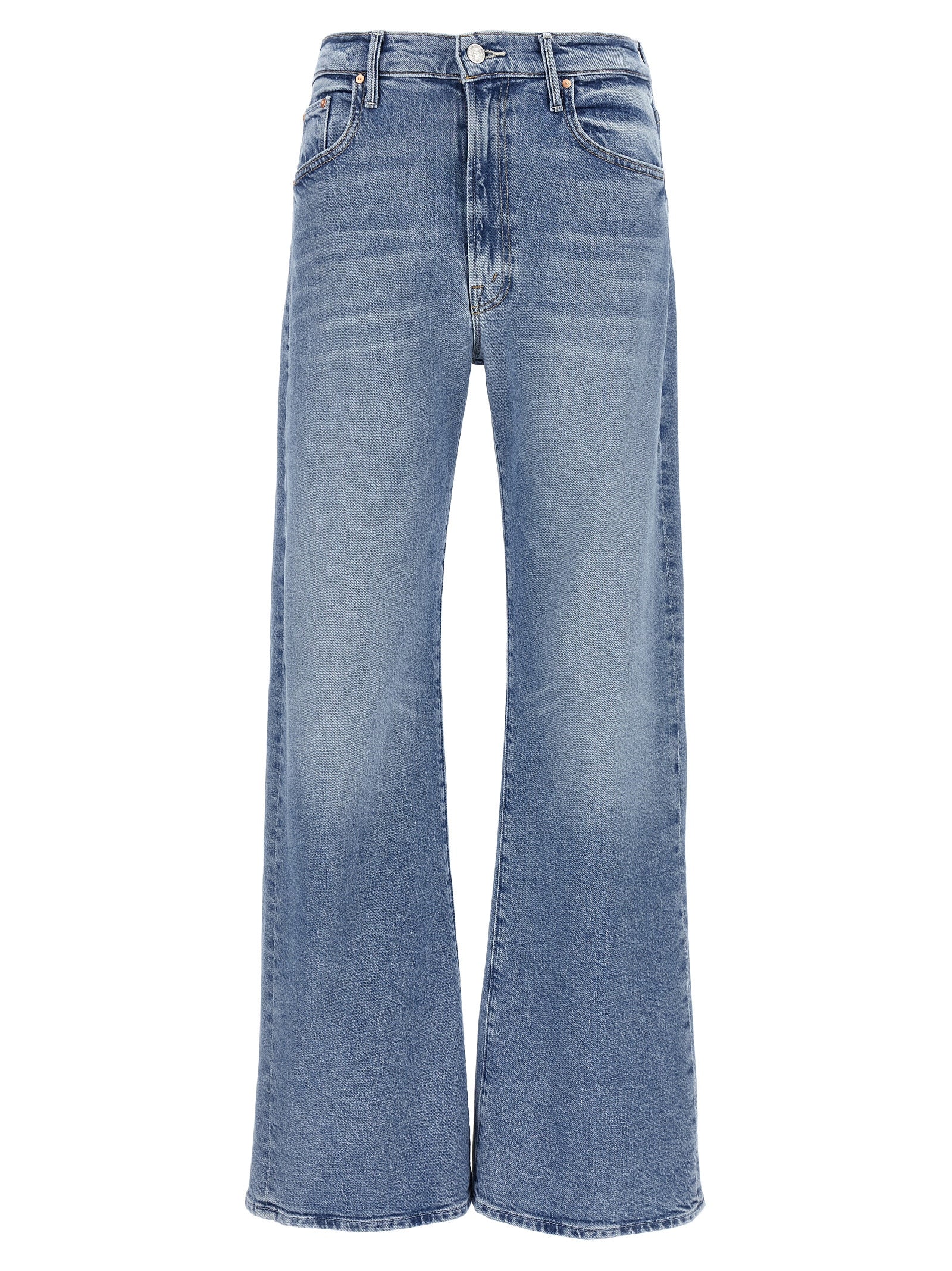 Mother Denim Jean azul de algodón de tiro alto
