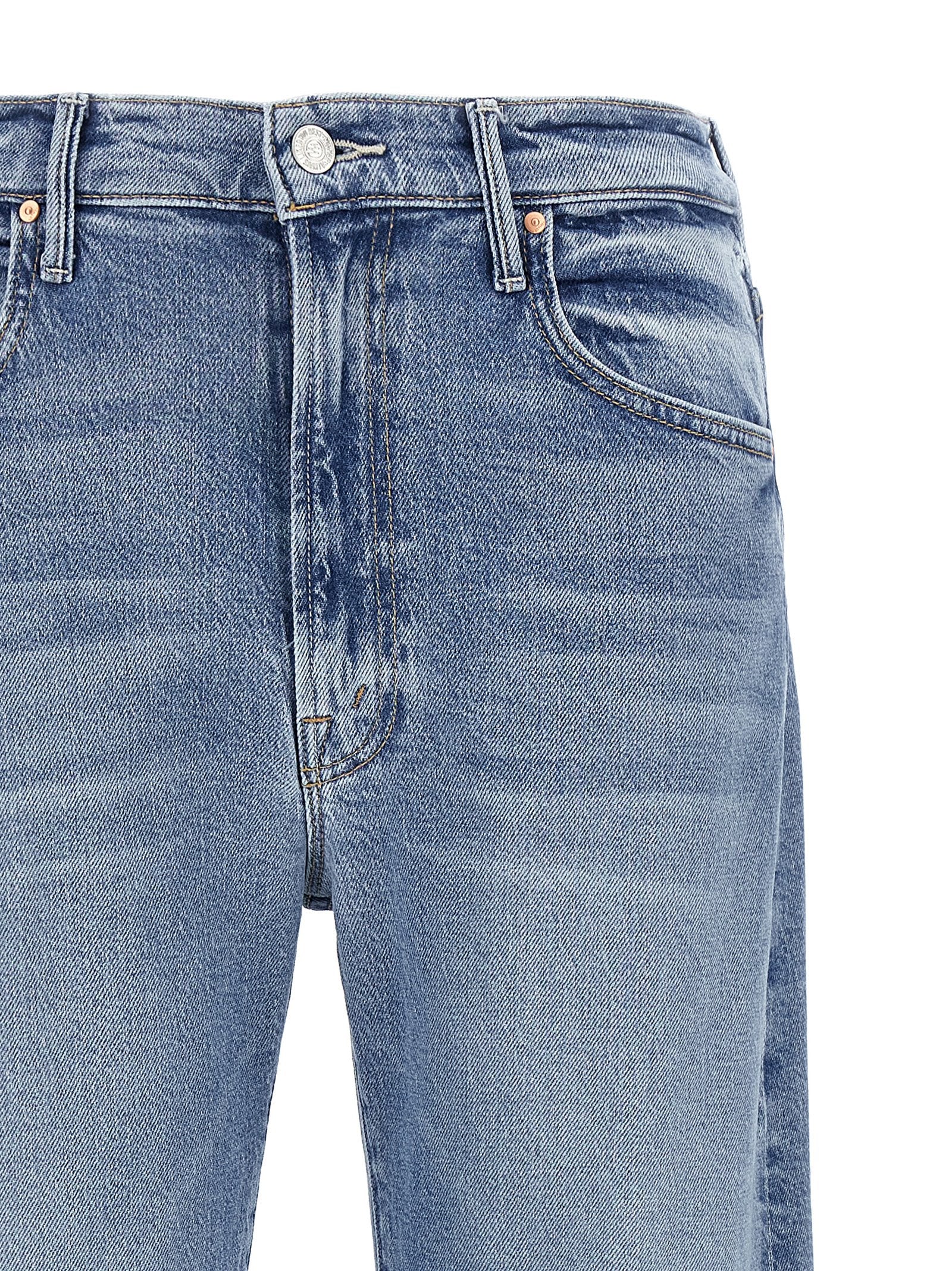 Mother Denim Jean azul de algodón de tiro alto