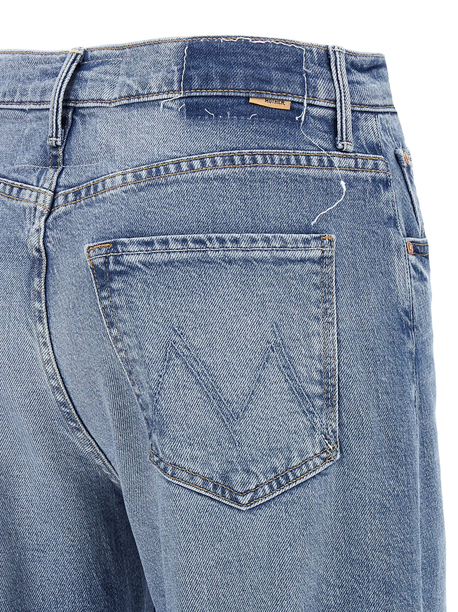 Mother Denim Jean azul de algodón de tiro alto