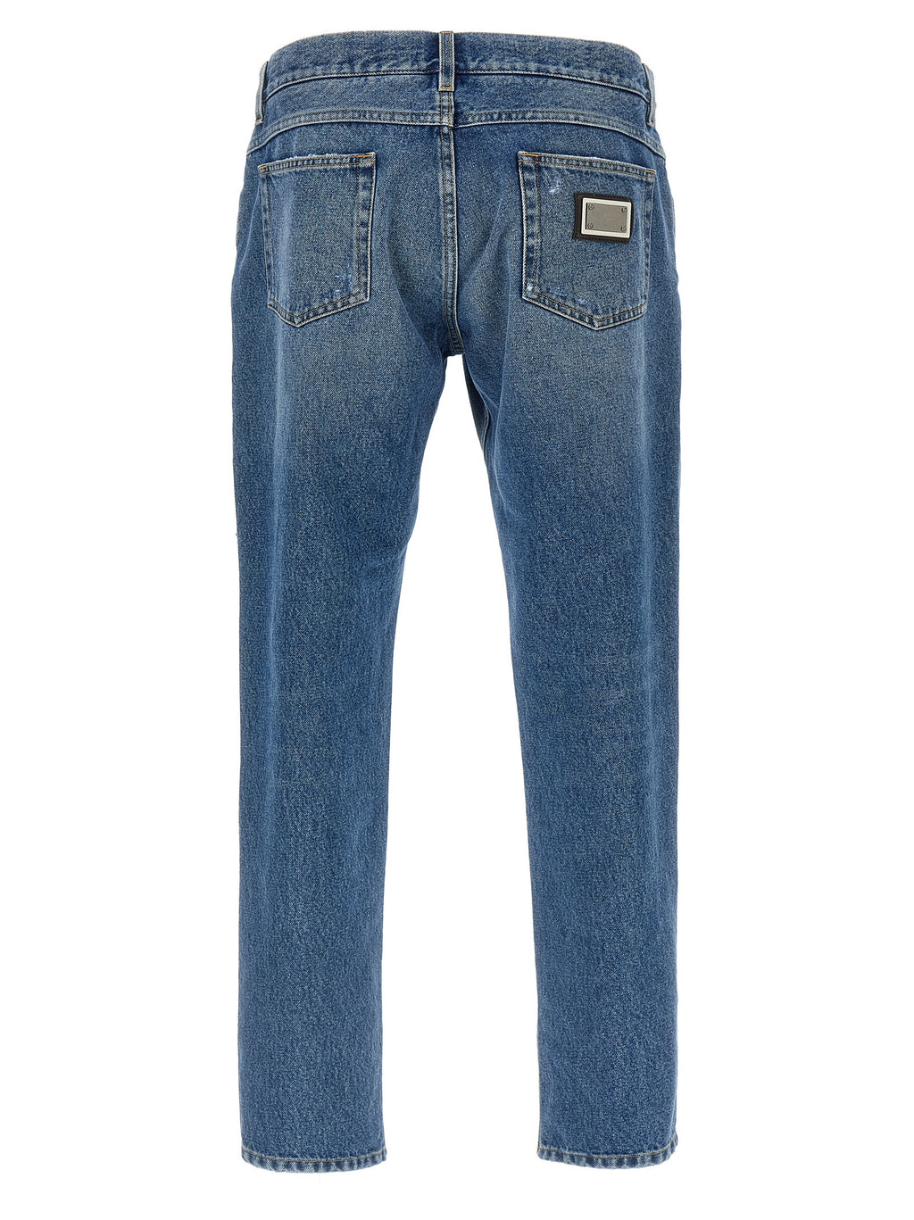 Jeans rectos de algodón azul Dolce & Gabbana