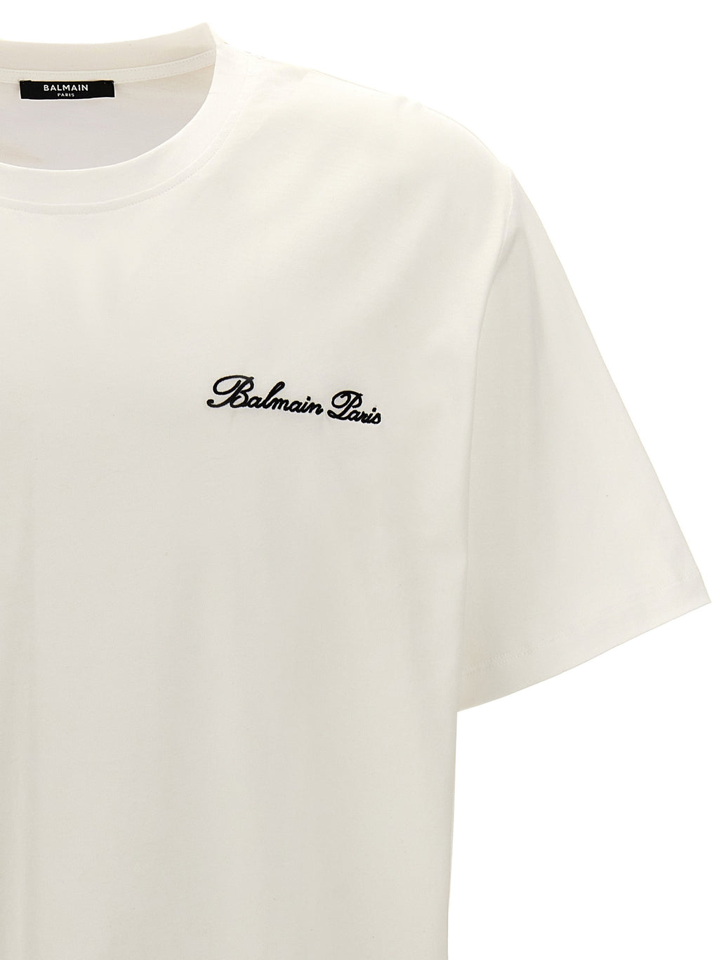 Camiseta Bicolor de Algodón Balmain