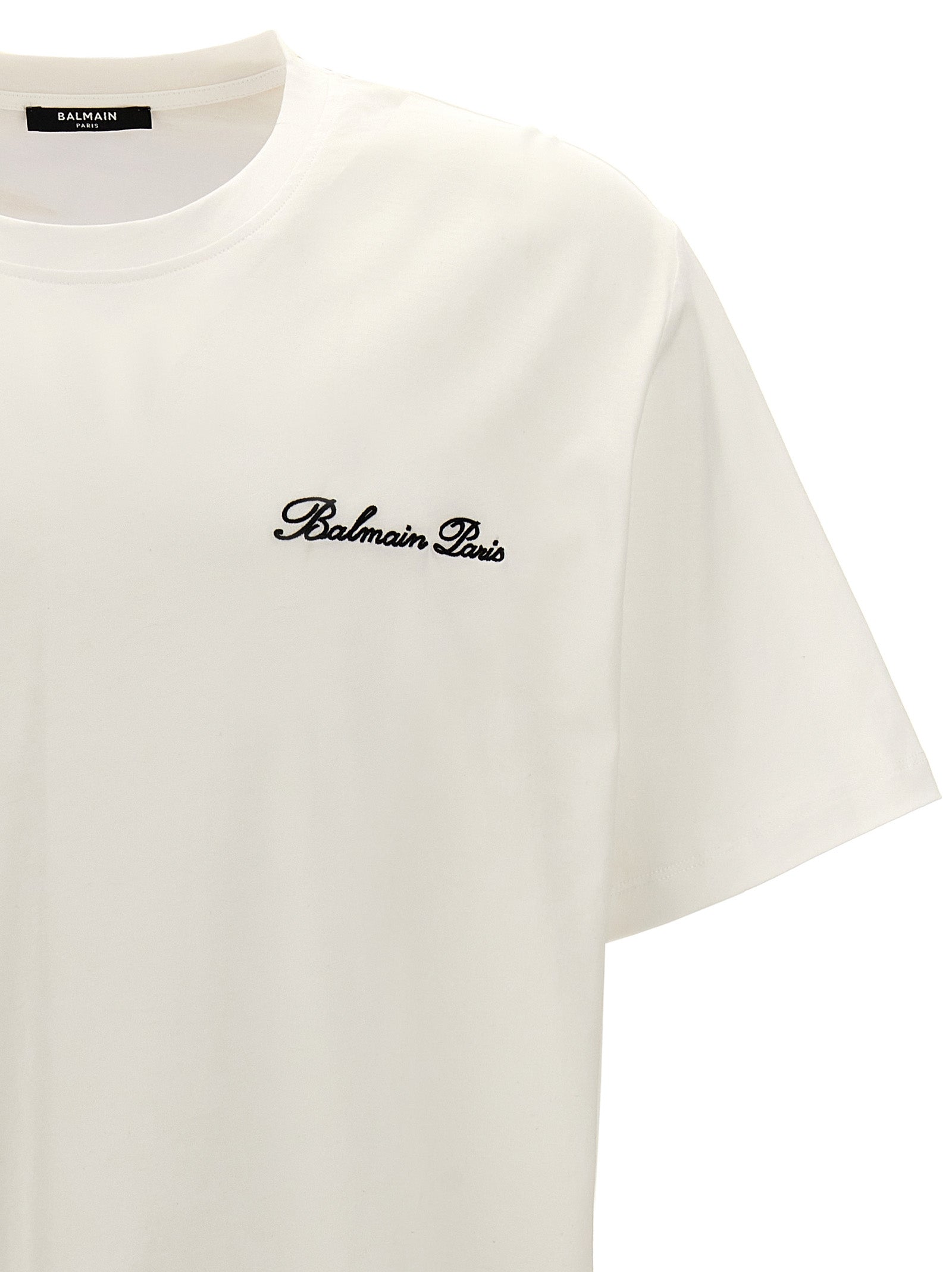 Camiseta Bicolor de Algodón Balmain