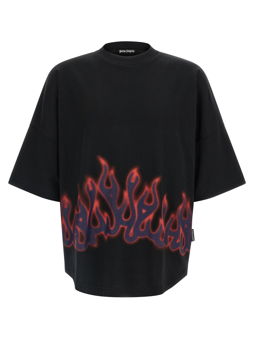 Camiseta de algodón negra Palm Angels