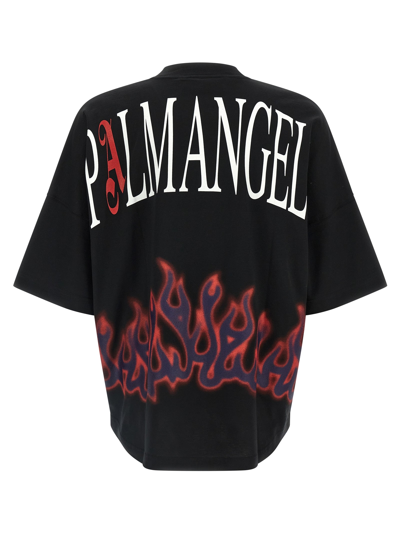 Camiseta de algodón negra Palm Angels
