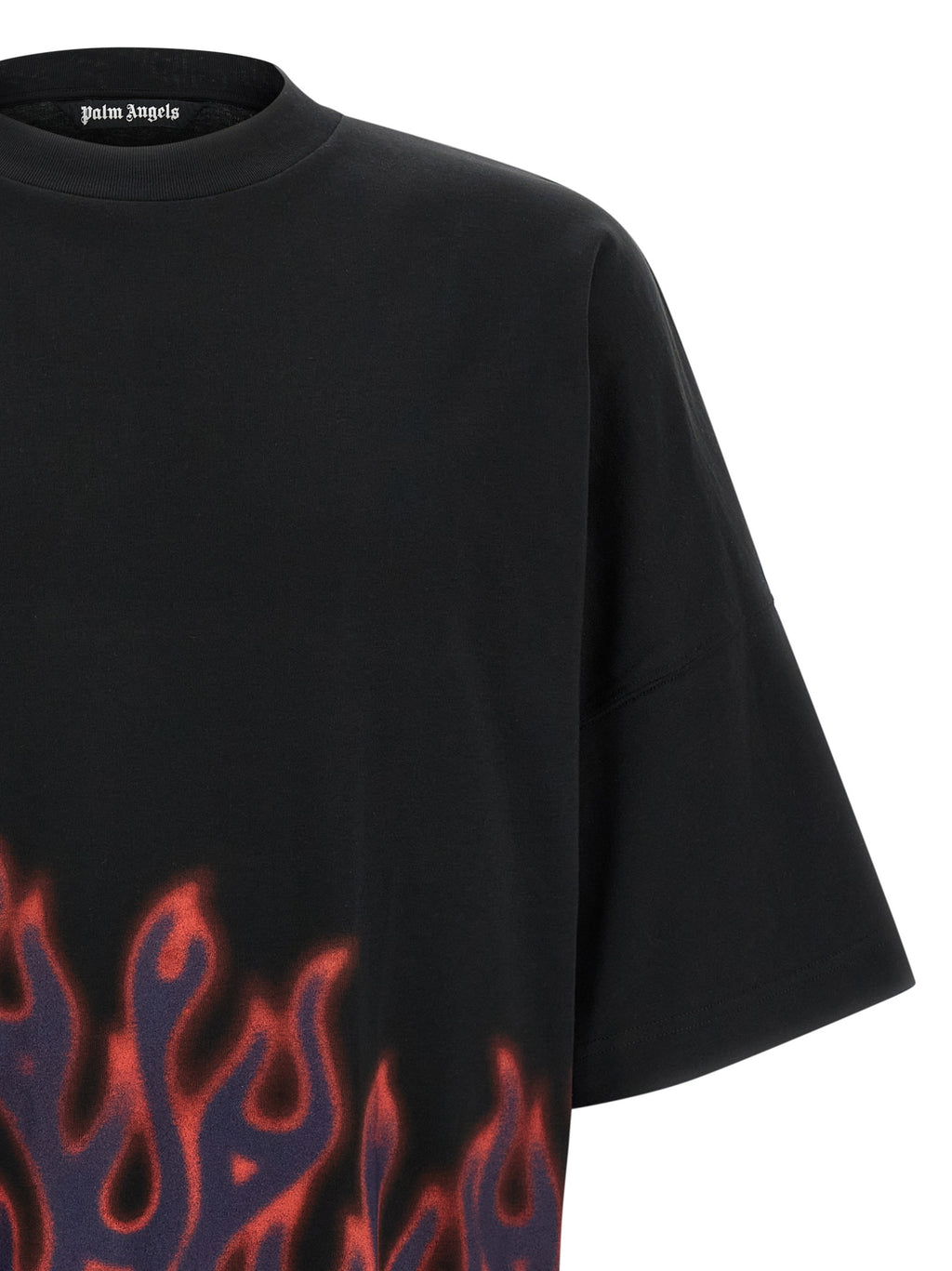 Camiseta de algodón negra Palm Angels