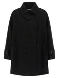 Alberto Biani Black Virgin Wool Coat