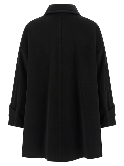 Manteau en laine vierge noir Alberto Biani
