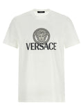 Camiseta de algodón bicolor Versace