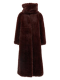 B&B COUTURE Bordeaux Polyester Coat