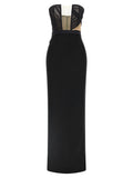 Nensi Dojaka Black Viscose Long Dress