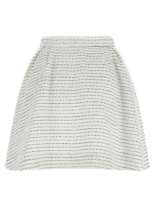 Alessandra Rich White Polyamide Long Skirt