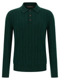 ZANONE Bicolor Virgin Wool Polo Shirt