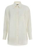 Alberto Biani White Silk Blouse