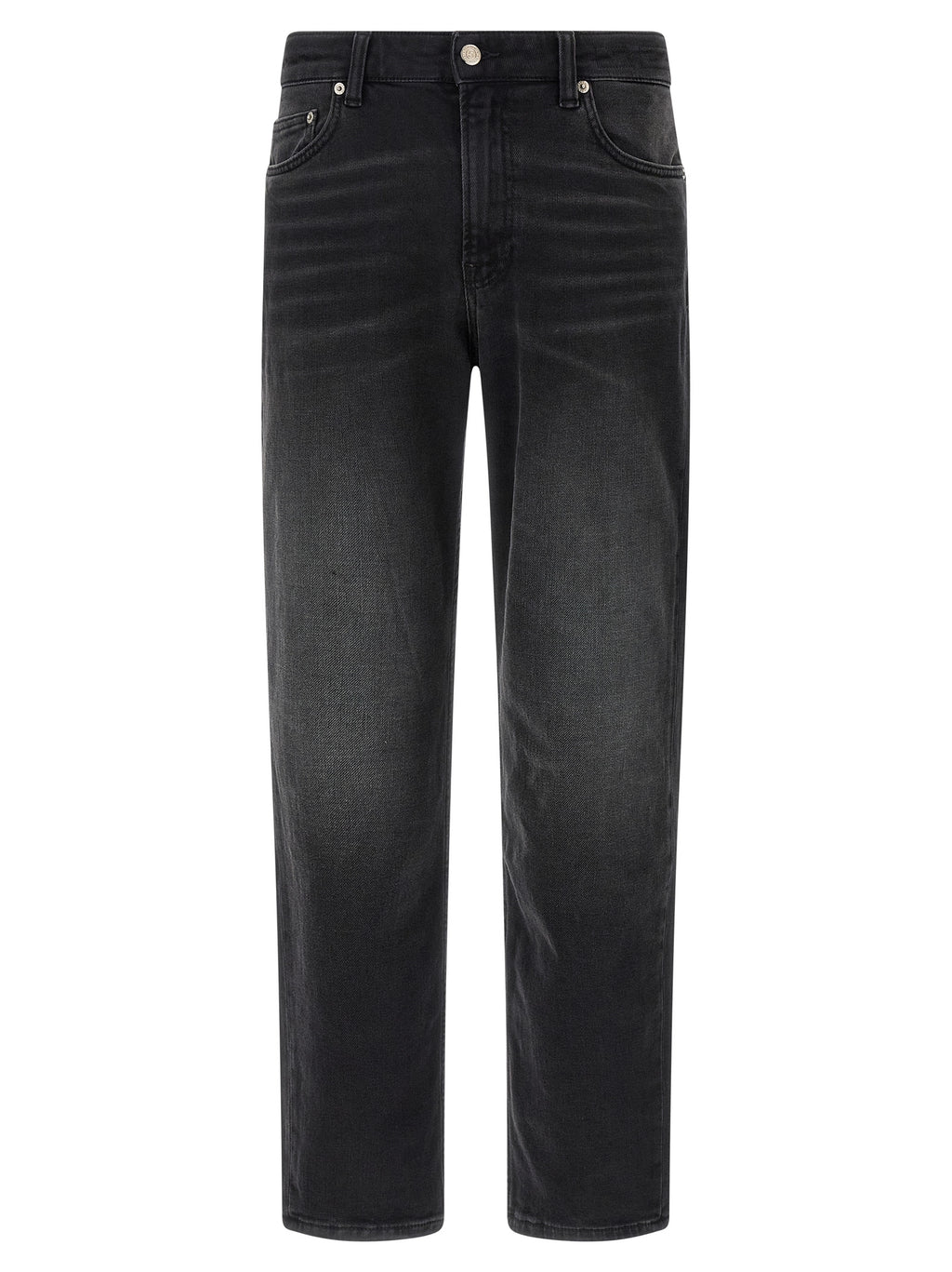 Department 5 Black Cotton Straight-Leg Jeans