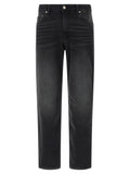 Department 5 Black Cotton Straight-Leg Jeans