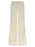 Pantalones acampanados de algodón blanco Mother Denim
