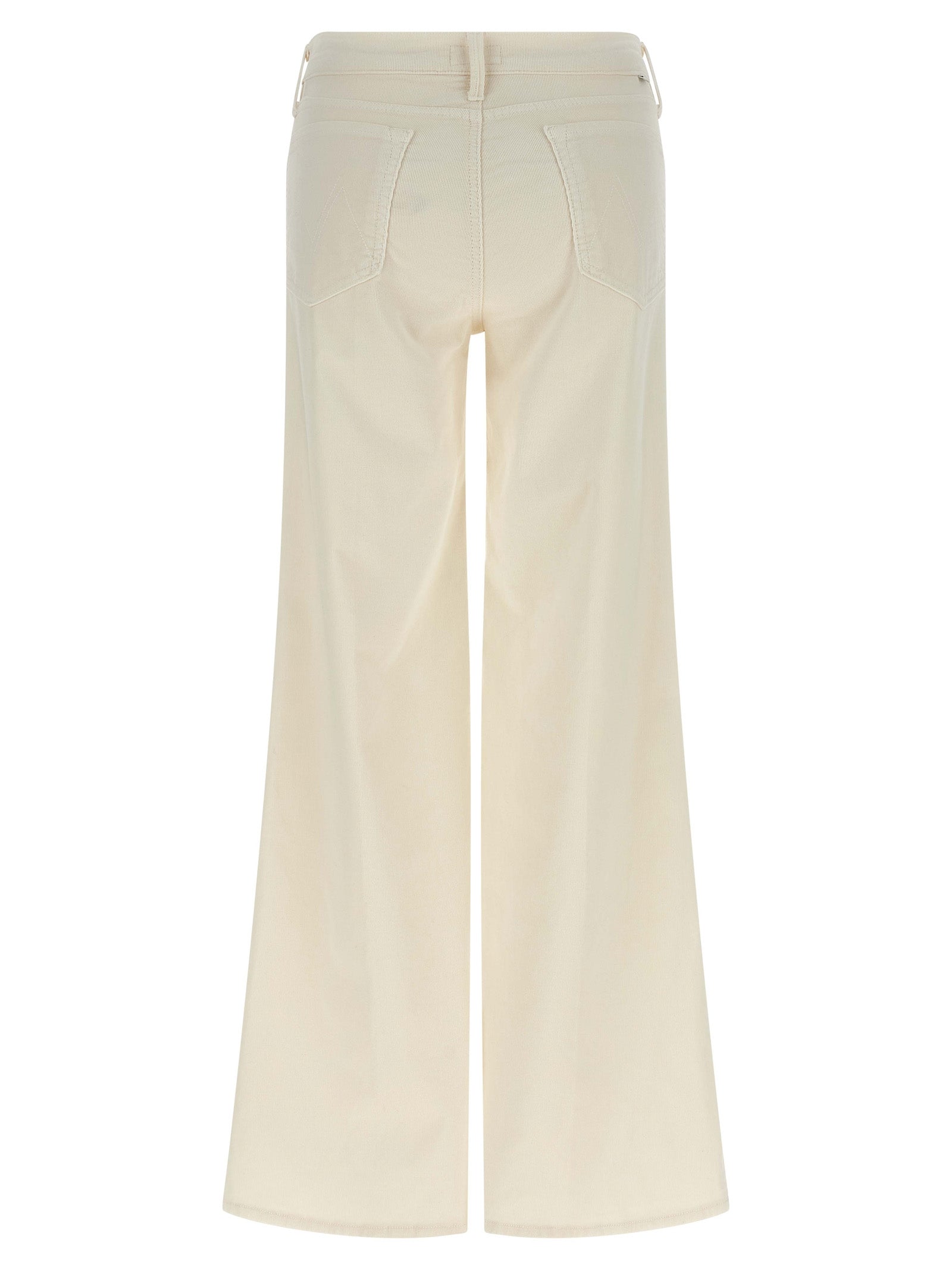 Pantalones acampanados de algodón blanco Mother Denim