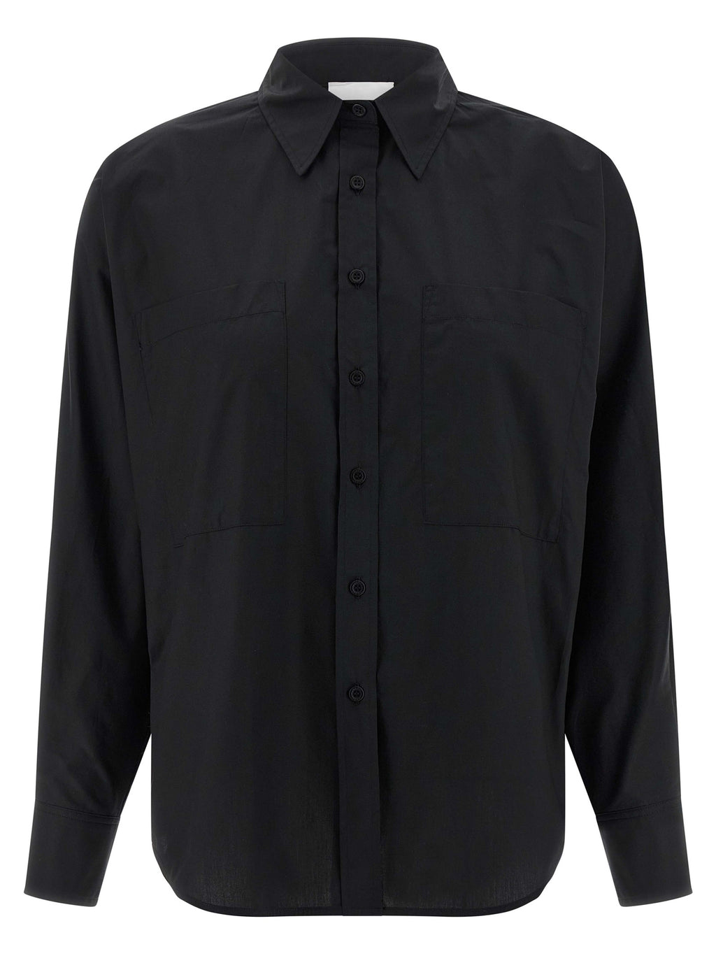 NUDE Black Cotton Blouse