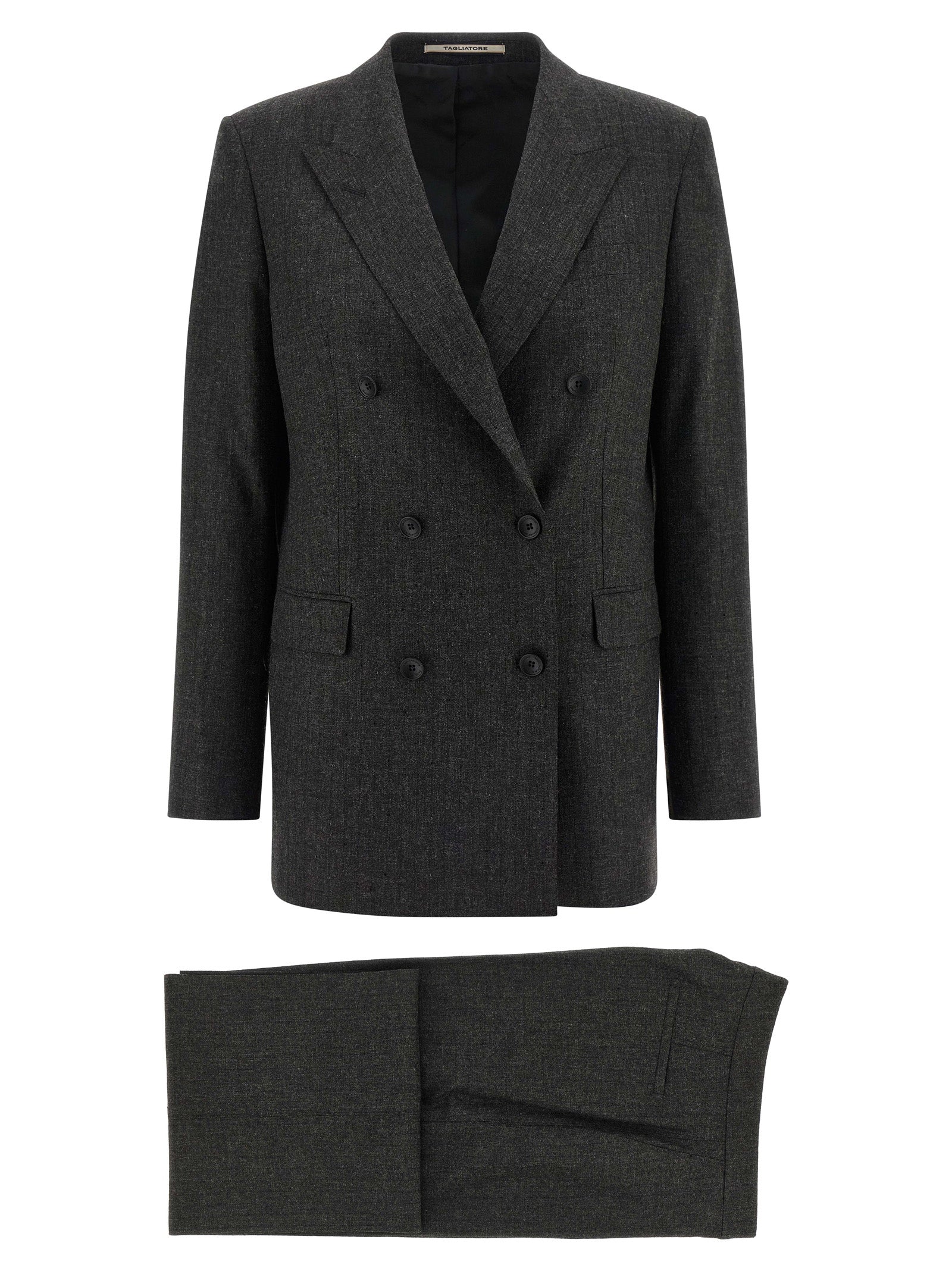 Traje de dos piezas de viscosa gris Tagliatore