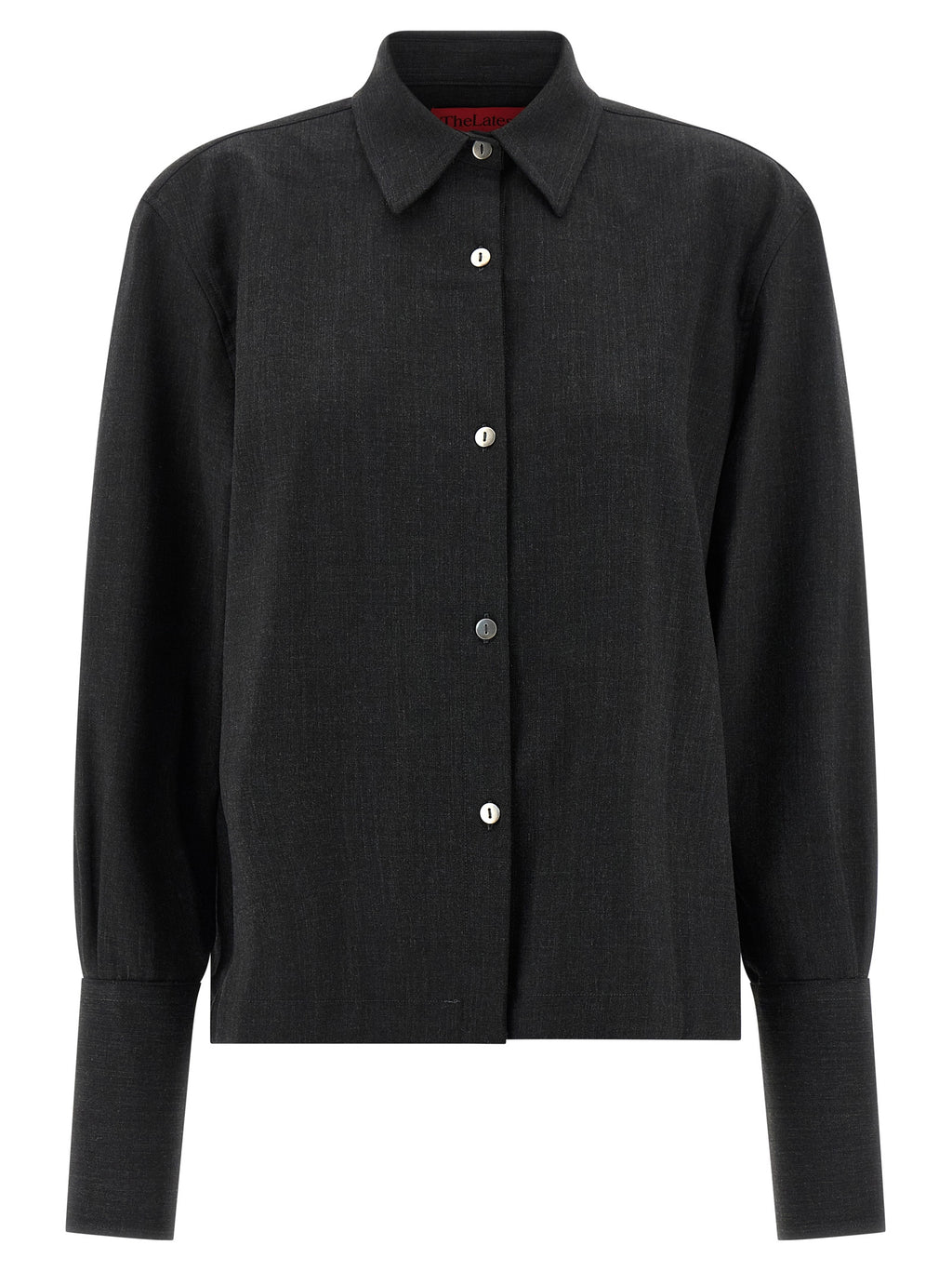 THELATEST Gray Polyester Blouse